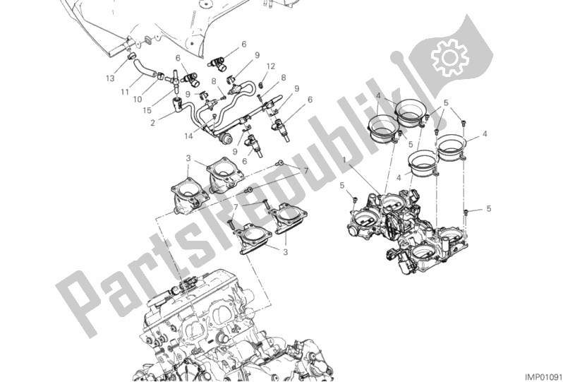 All parts for the 36a - Throttle Body of the Ducati Superbike Panigale V4 S USA 1100 2019